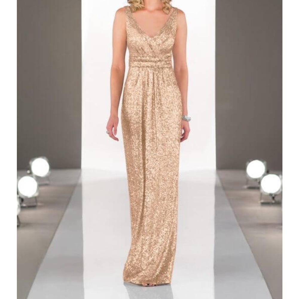 SORELLA VITA Gold Sequin Maxi Dress